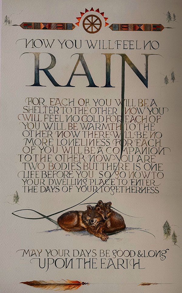 Apache Blessing  Calligraphy art print